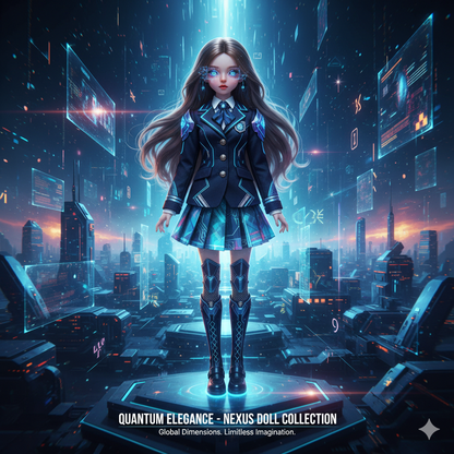 Celia 1/4 Scale Barly Royal College Edition: Aesthetic Blue JK Uniform Pleated Shirt & Mary Jane Shoes Toy Set