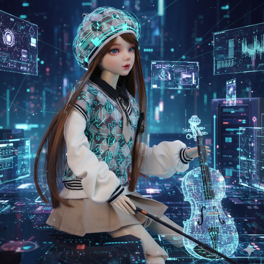 Neo-Chic 1/3 BJD Doll: 24-Inch Articulated Fashion Doll with Custom Makeup & Magic Rotatable Eyes - Perfect Aesthetic Gift for Girls