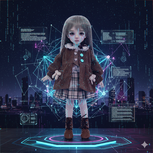 1/6 BJD Doll Ophelia B - Full Set Cute Student Preppy Style | 11" Ball Jointed Doll with Autumn Plaid Skirt Outfit