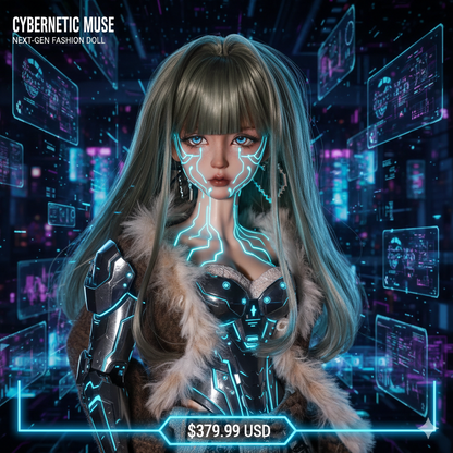 1/4 BJD Doll Sissie Full Set - Shibuya Street Style x Maillard Aesthetic - Premium Sci-Fi Fashion Ball Jointed Doll for Girls