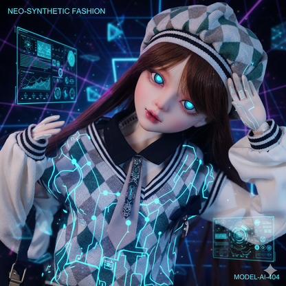 Neo-Chic 1/3 BJD Doll: 24-Inch Articulated Fashion Doll with Custom Makeup & Magic Rotatable Eyes - Perfect Aesthetic Gift for Girls