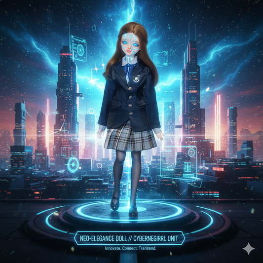 Celia 1/4 Scale Barly Royal College Edition: Aesthetic Blue JK Uniform Pleated Shirt & Mary Jane Shoes Toy Set