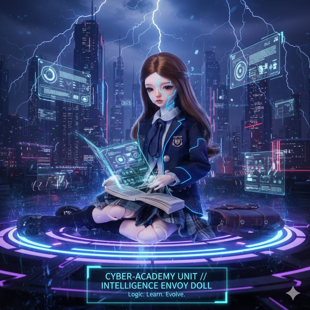 Celia 1/4 Scale Barly Royal College Edition: Aesthetic Blue JK Uniform Pleated Shirt & Mary Jane Shoes Toy Set