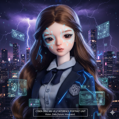 Celia 1/4 Scale Barly Royal College Edition: Aesthetic Blue JK Uniform Pleated Shirt & Mary Jane Shoes Toy Set